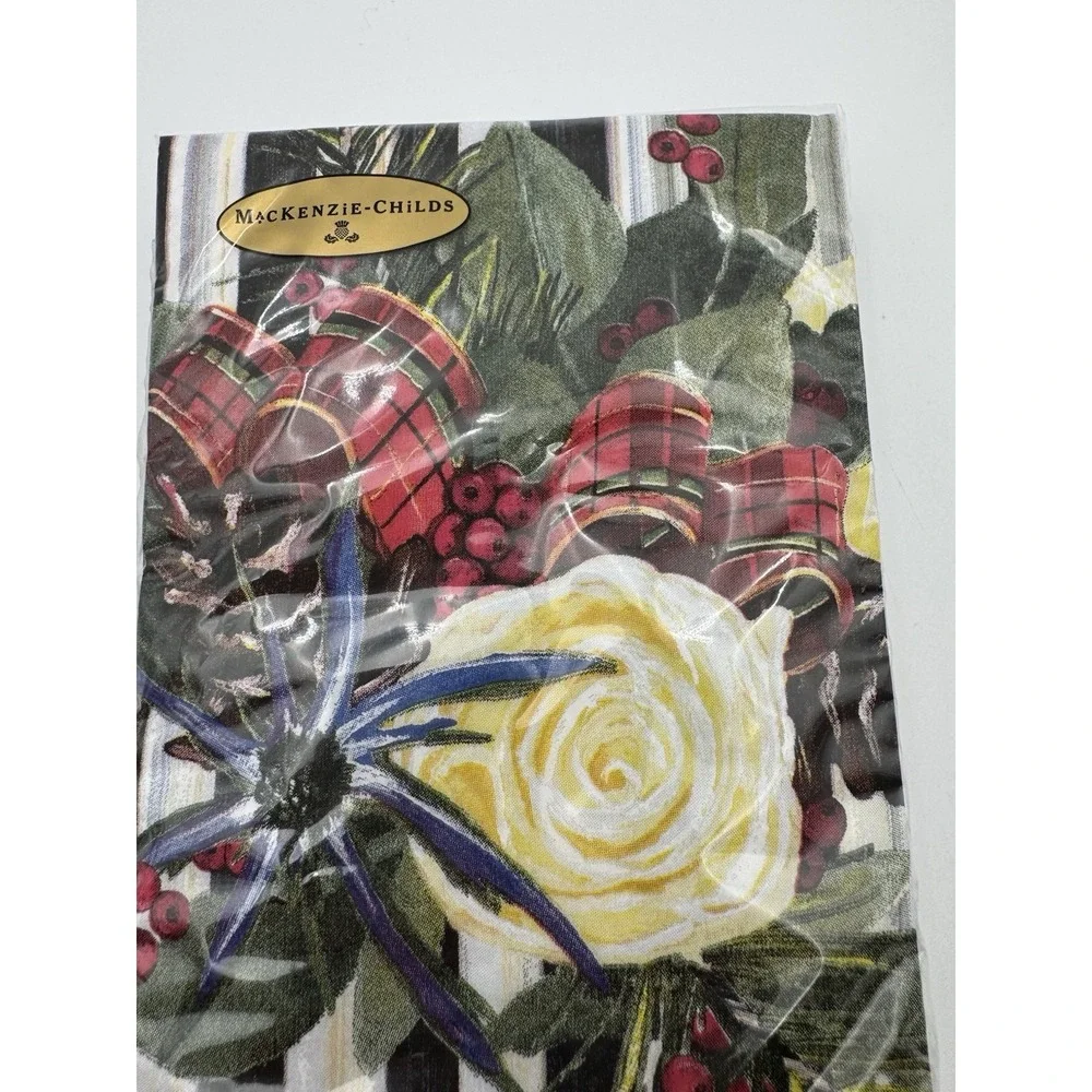 MacKenzie-Childs Scottish Bouquet Guest Paper Napkins – 15 Count – NEW